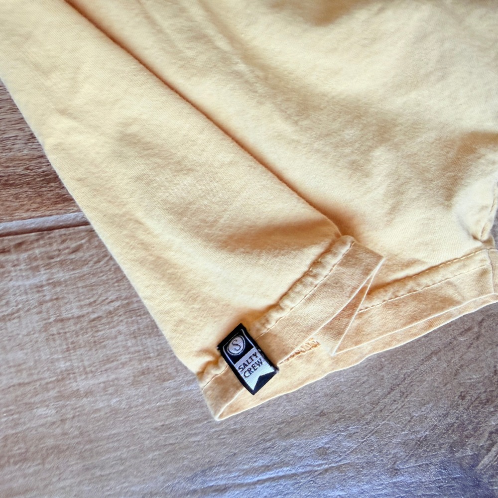 Salty Crew Women's The Wave Crop Shirt, Yellow, XL - Picture 6 of 8